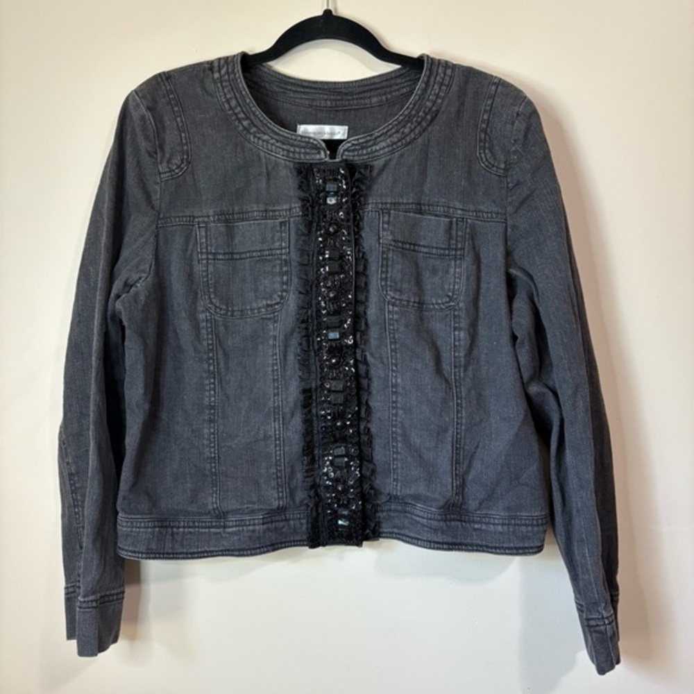 Women's Christopher & Banks Denim Embellished Jacket